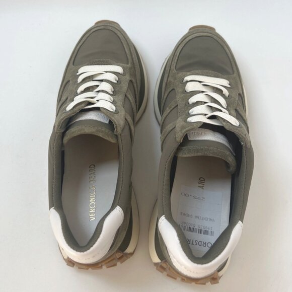 Veronica Beard Valentina Army Green Sneakers Women Size 6.5 - Picture 8 of 13